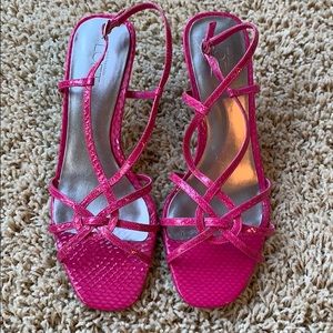 Ann Taylor LOFT hot pink sandals